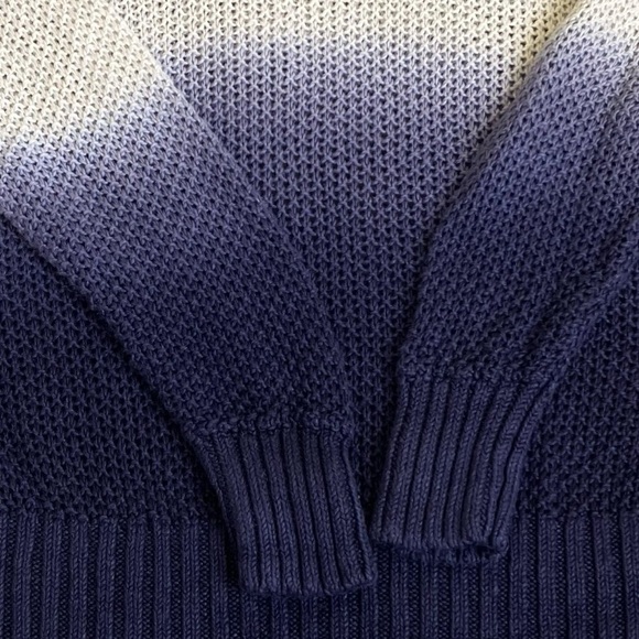 J. Crew Dip Dyed Beach Sweater Linen Crewneck Open Knit Coastal Relaxed Resort S - Picture 14 of 16